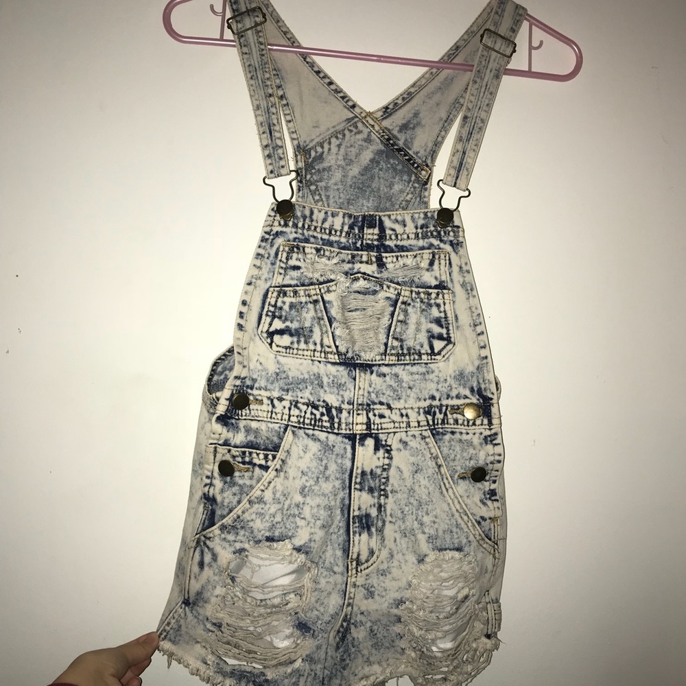 Acid wash overalls